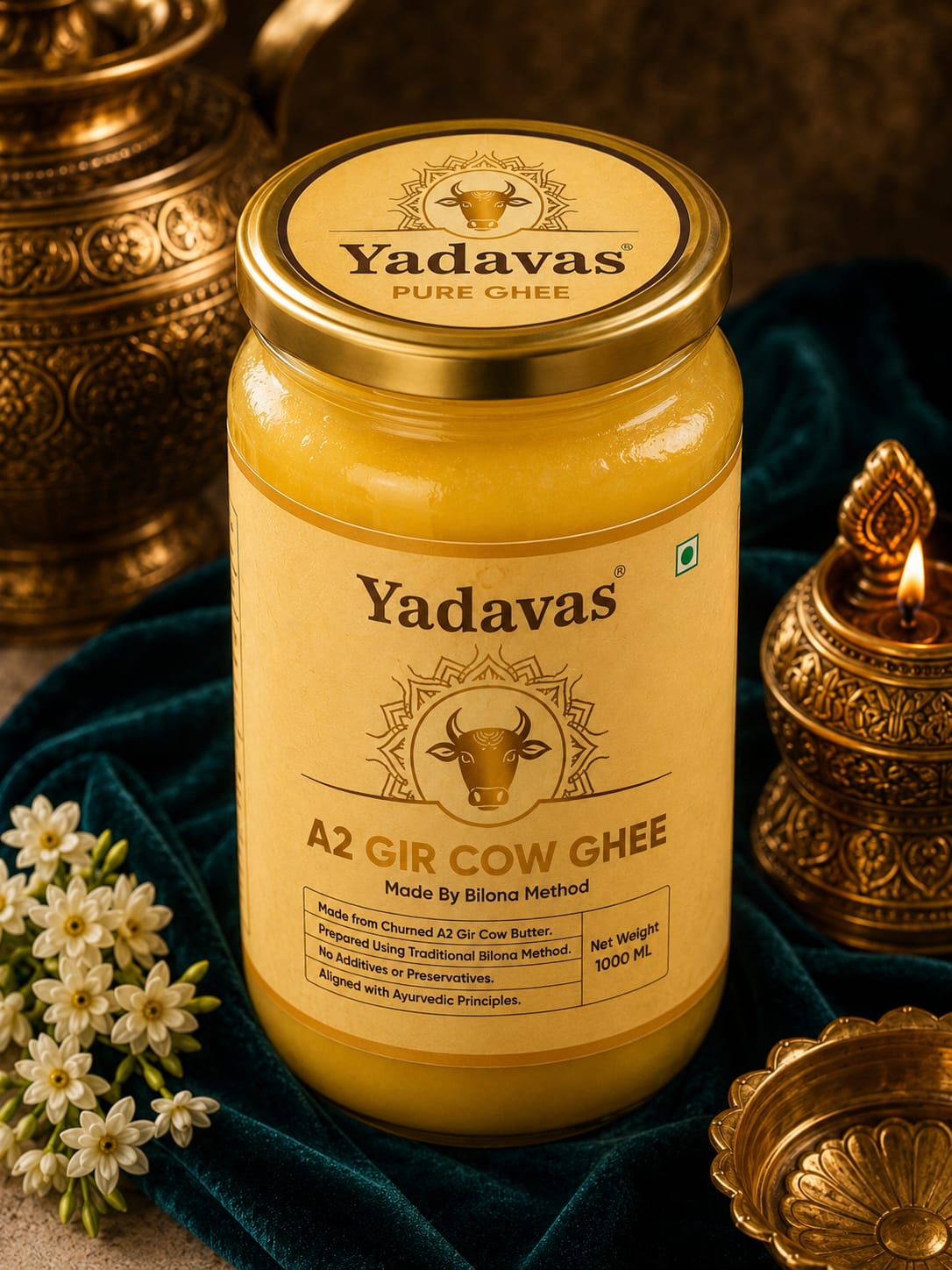 Yadavas Pure A2 Gir Cow Bilona Ghee view 4